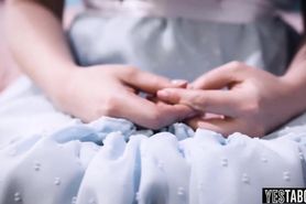 Doll like brunette teen cutie Alison Rey and her loving