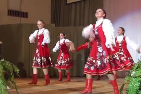 Russian dancing folk upskirt