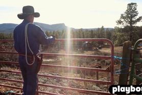 Couple enjoyed their fantasies in the stable in front o