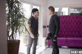 Two burglars fucked sexy blonde maid and she pleased di