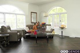 Naughty shemale fucked by a dirty guy and she really li