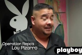 Pretty brunette model exposed amazing big tits and her 