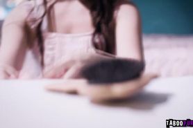 Horny teen Alison Rey seducing her moms boyfriend and g