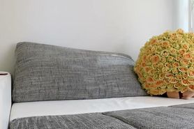 Busty babe fingering her cunt to orgasm