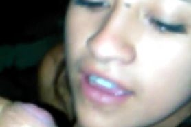 Dirty Bitch Camila Gets Mouthful of Cum Outside