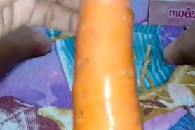 Desperate Whore Fucks Carrot