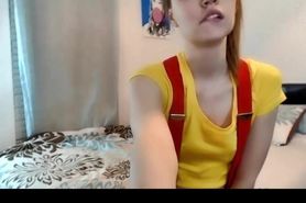 Cute Teen In Cosplay Strips On Her Webcam