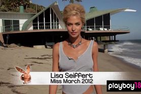 Busty australian beauty Lisa Seiffert posing outdoor to