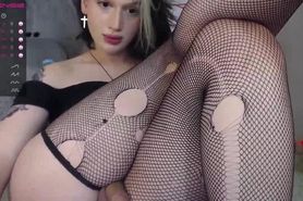 Kinky Hot TGirl Jerking Off on Webcam Part 6