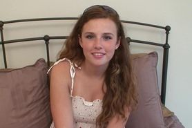 Sexy 19 yr old with beautiful tits sucks a fat cock