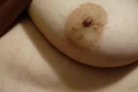 Wife flashing big tits