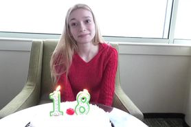 Teen cocksucker stars in her first porn