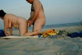 My wife being fucked at the beach by friend
