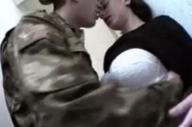 Soldier Fucks Slut In The Loo