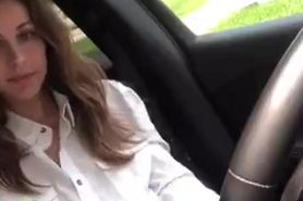 Horny Cunt Showing in her Car