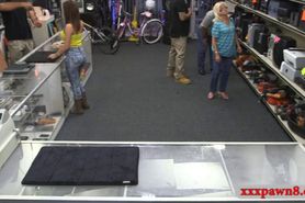Sexy amateur chick pawns her pussy at the pawnshop