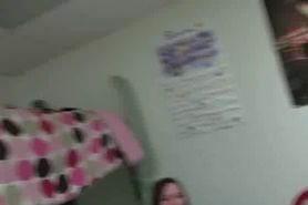 College gangbang with drunk teens fucking with lust