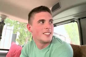 Cute gay laid on his back and ass pounded