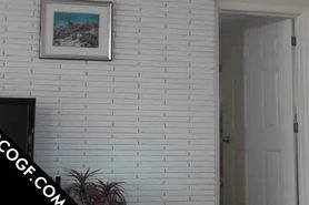 Cosplay ebony GF blowing hard shaft