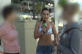 Bedazzled Up Blonde In Cash Stunt