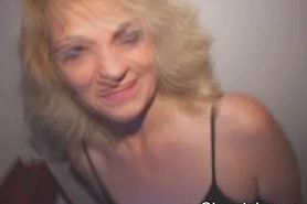 Mature Blonde Blowjob At Glory Hole