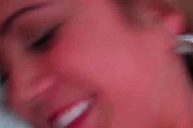 Blonde hottie sucking hard shaft in POV