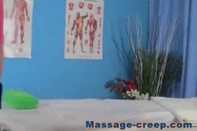 Sexy babe in real hot porn massage