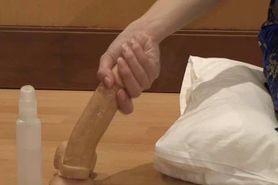 Hot shemale toying her butthole