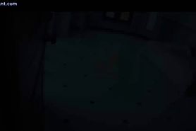 Crazy ladyboy rubbing her boobs