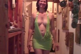 wife in green