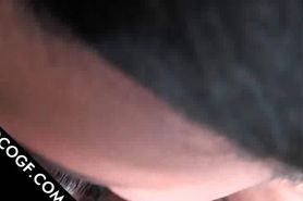 Big ass Choco slut fellating dick in POV style