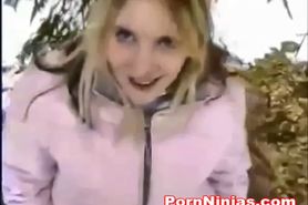 POV German Blonde Teen Blowjob