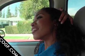 Splendid Choco doll blows dick on knees in POV