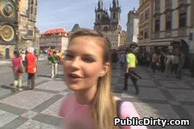 Hot Blonde Getting Her Nipple Pierced In Public