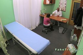 Euro patient sucking cock of doctor in an office