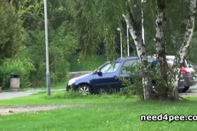 Teens pissing in parking lots and on the streets