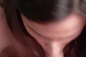 Dick sucking girl fucked in POV style close-up