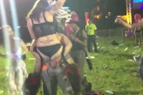 POV College Slut Sucking Dick At A Rave