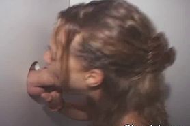 Lovely Latina Works Dick Through Hole