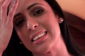 Fellatio in POV with sweet brunette latina cutie