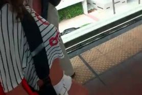 Latina curly sex doll flashing her hot ass and tits in 