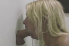 Amateur Blonde Blowjob And Facial At Glory Hole
