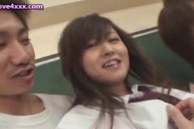 Asian cuties sucking and having sex