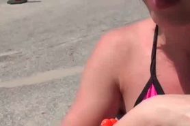 Hottie picked up for a ride takes cock instead