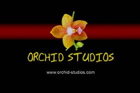 girl accepts whipping tied to a cross