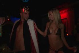 Busty blonde cunt licked and banged in the VIP