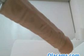 Busty milf rubs clit on webcam