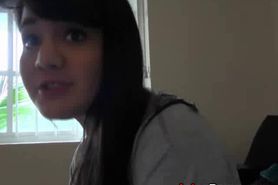 Pretty Asian Ex Blowjob From Her Knees