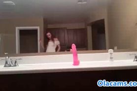 Hot young teen riding on webcam