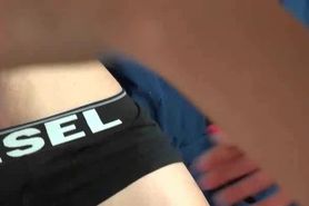 College girl riding hard shaft in her dorm room